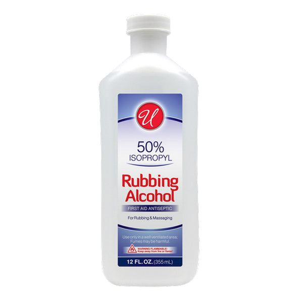 50% Isopropyl Rubbing Alcohol First Aid Antiseptic, 12oz. (355ml)