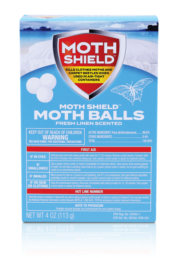 Moth Shield Moth Balls - Fresh Linen Scented, 4oz. (113g)