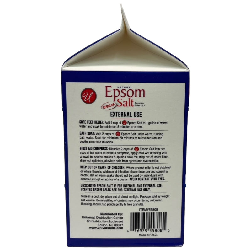 Regular Natural Epsom Salt Magnesium Sulfate U.S.P., 1lb (454g)