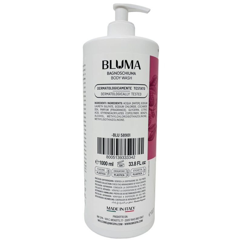 Bluma Bagnoschiuma Body Wash - Raspberry (Made In Italy), 33.8oz