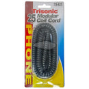 25' Black Telephone Coil Cord
