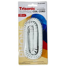 25' White Telephone Coil Cord