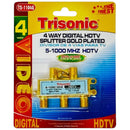 4-Way Gold Plated Digital HDTV Splitter (5-1000 MHz HDTV)