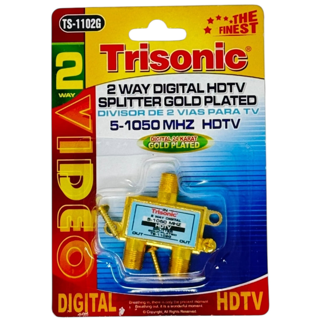 2-Way Gold Plated Digital HDTV Splitter (5-1050 MHz HDTV) – MarketCOL