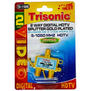 2-Way Gold Plated Digital HDTV Splitter (5-1050 MHz HDTV)