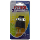 3 Wire Rubber/Plastic Grounded Plug (15 Amps 125 Volts)