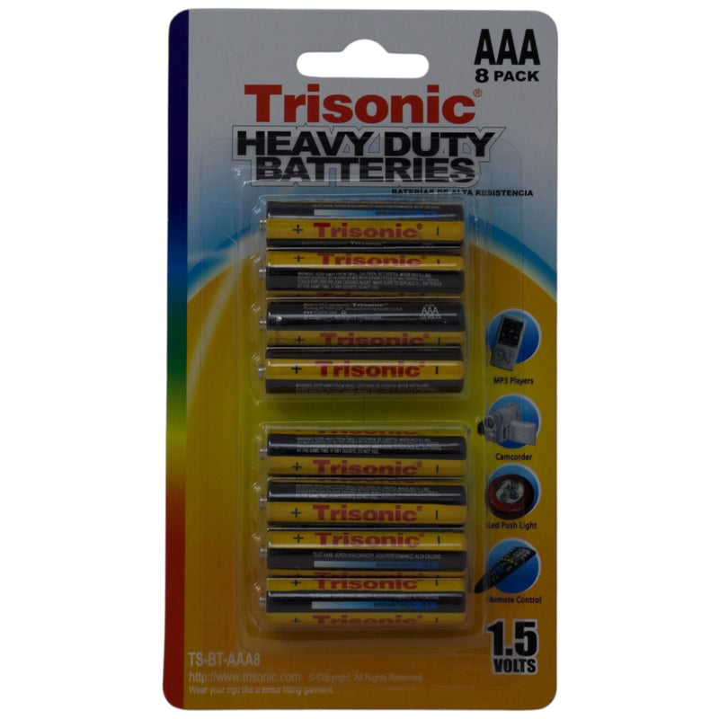 8 Pack 1.5 Volts AAA Heavy Duty Batteries