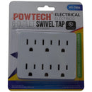 6-Outlet Wall Tap w/ Surge Protector & 2 USB Ports - ETL Listed