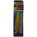 8 Outlet Power Strip w/ Circuit Breaker - 125V 14AWG Cord 15 Amps - UL Listed