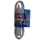 6' Foot Extension Cord w/ 3 Outlets (16 Gauge 13 Amps) - UL Certified