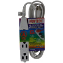 6' Foot 3 Outlet 3-Prong 13A Heavy Duty Grounded Extension Cord - UL Certified