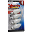 4 Watt White Night Light Bulbs, 4 Count
