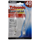40 Watt Clear Torpedo Shaped Candelabra Base Bulbs, 2 Count