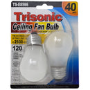 40 Watt Ceiling Fan Bulb 120v 500 Lumen Frosted Medium Base 2 Count