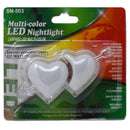 Multi-Color Heart Shaped LED Nightlight - Energy Efficient