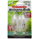 25 Watts (40w Equivalent) Halogen Bulb C32 E12 Base Medium, 2 Count
