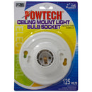 Ceiling Mount Light Bulb Socket - 125v - 15A - 1875w