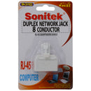 RJ-45 Duplex Network Jack 8 Conductor