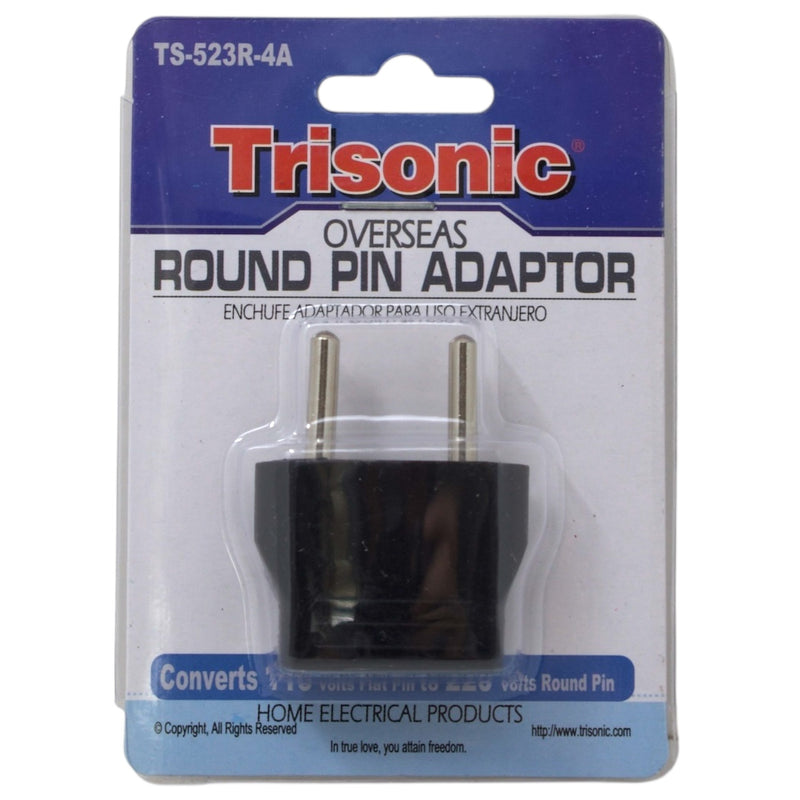 Foreign Flat Plug Adapter Converts 220v Round Pin to 110v Flat Pin ...
