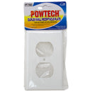 Duplex Receptacle Wall Plate - Standard Size (White Color)