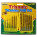 13-Piece Titanium Coated Drill Bit Set with Storage Case