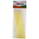 100 Count 8 Inch 8" Clear Cable Zip Ties for Wire Management