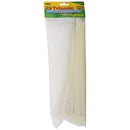 20 Count 12 Inch 12" Clear Heavy Duty Cable Zip Ties for Large Bundles