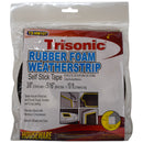 10 Ft Rubber Foam Weatherstrip Tape for Doors Windows & Weatherproofing