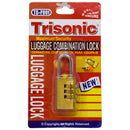 3-Digit Brass Combination Luggage Padlock