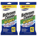 PowerHouse Bathroom Cleaner Wipes, 42 Wipes (Pack of 2)