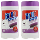 Brillo Basics Cleaning Wipes Multi Surface Lavender Cleaner 30 Wipe (Pack of 2)