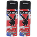 Playboy London 24 Hours Deodorant Spray For Him, 5oz. (150 ml) (Pack of 2)