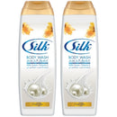 Silk Pearl Glow Milk Cream + Vitamin E Body Wash, 16.9oz. (500ml) (Pack of 2)