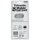 25' Black Telephone Coil Cord