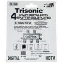 4-Way Gold Plated Digital HDTV Splitter (5-1000 MHz HDTV)