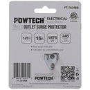 Single Outlet Surge Protector 125V 15A 1875W 245 Joules - ETL Listed