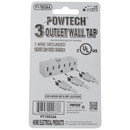 3 Outlet Wall Tap 125V AC 15A 1875W - UL Listed