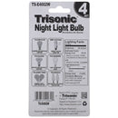 4 Watt White Night Light Bulbs, 4 Count