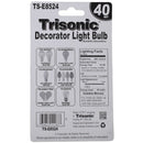 40 Watt Frosted Torpedo Shaped Candelabra Base Bulbs, 2 Count