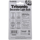 60 Watt Clear Turn-Tip Shaped Candelabra Base Bulbs, 2 Count