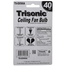 40 Watt Ceiling Fan Bulb 120v - 500 Lumens - Frosted - Medium Base
