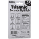 25 Watt Decorator Light Bulb 120v 315 Lumens Candelabra Base, 2 Ct.