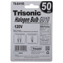 50 Watt GU10 Bi-Pin Base Clear Halogen Bulb (120v)