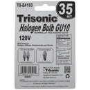 35 Watt GU10 Bi-Pin Base Clear Halogen Bulb (120v)