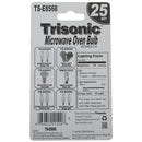 25 Watt Clear Microwave Oven Bulb 120v 150 Lumens Intermediate Base