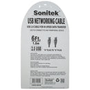 6 Ft. (1.8m) USB Networking Cable A Plug to A Plug USB 2.0 Hi-Speed