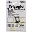 10-Foot Tape Measure with Locking Blade and Rubber Grip
