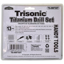13-Piece Titanium Coated Drill Bit Set with Storage Case