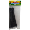 50 Count 8 Inch 8" Black Heavy Duty Cable Zip Ties for Wire Management