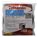 10 Ft Rubber Foam Weatherstrip Tape for Doors Windows & Weatherproofing